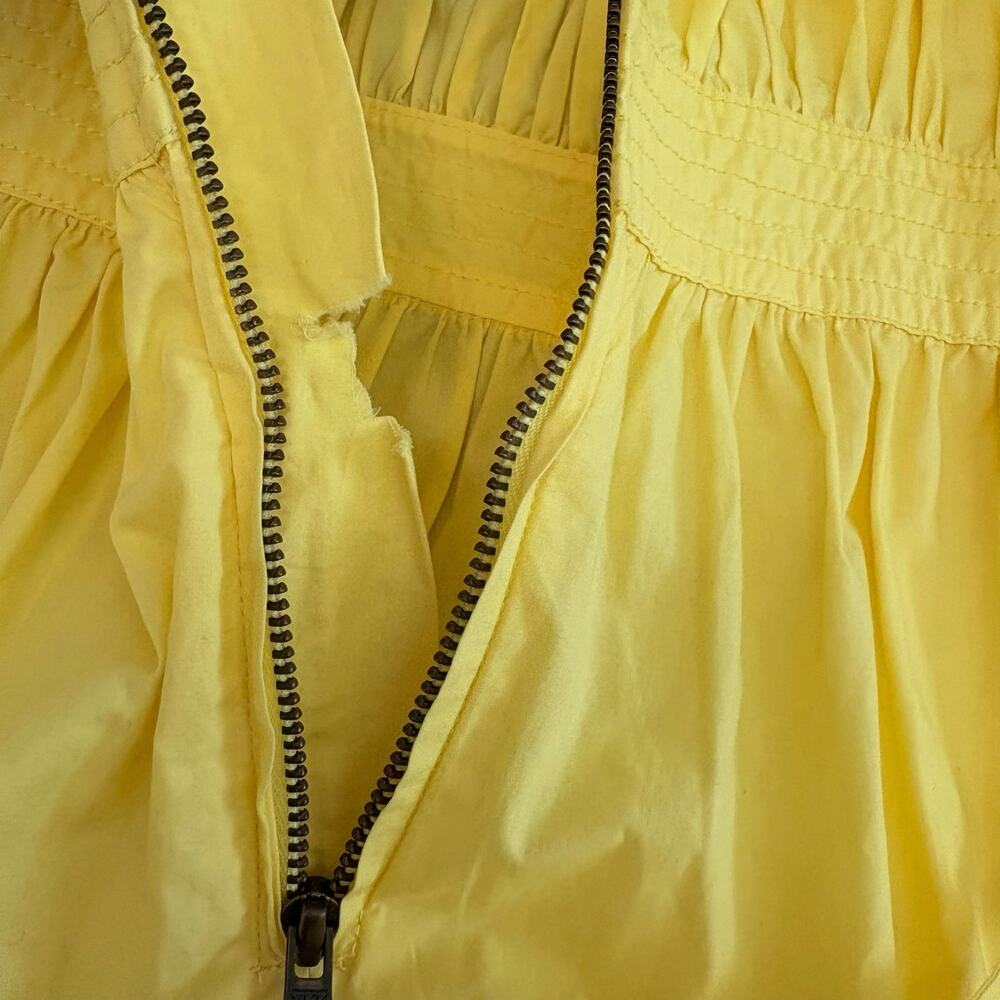 Ulla Johnson Colette Yellow Poplin  Cotton Puff Sleeve Tiered Midi Dress Sz 4 - Picture 12 of 12